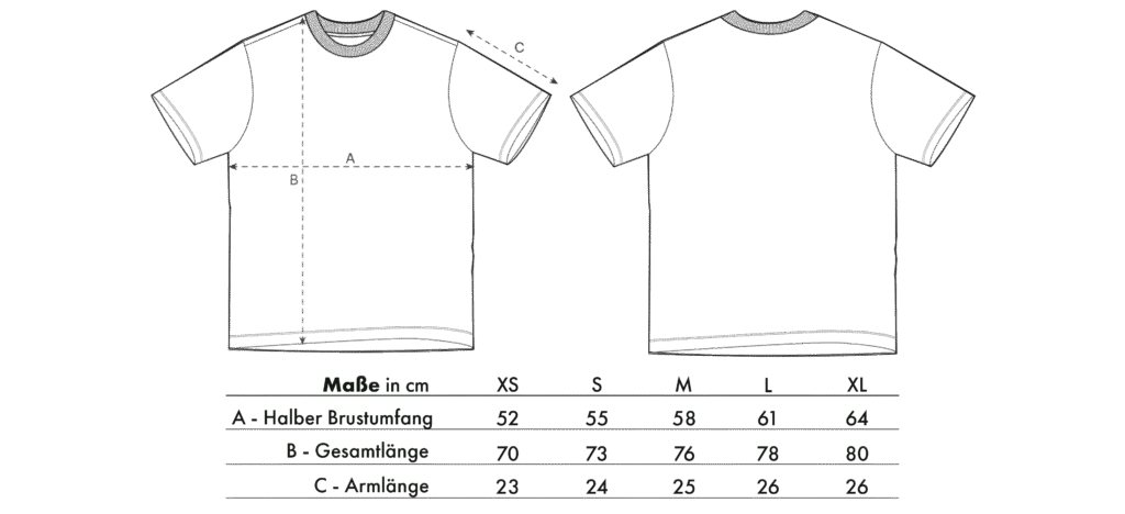 Größentabelle für das LavendersRanch (LR) Unisex Oversized Heavy T-Shirt aus 100% Bio-Baumwolle. Hilft Kunden, die richtige Passform in nachhaltiger Mode zu wählen.