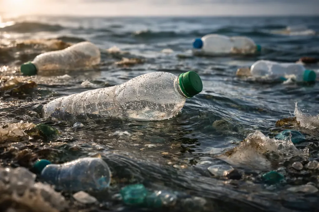 Plastikflaschen im Ozean